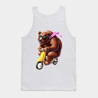 Bear on a scooter Tank Top